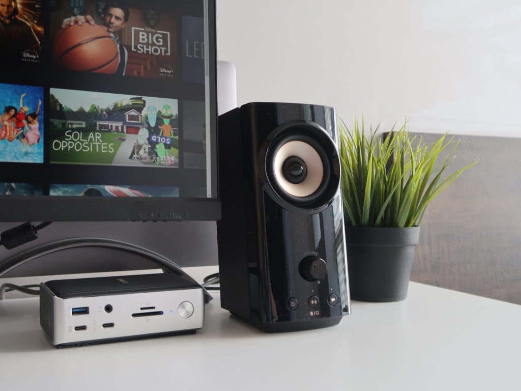 Creative T60 Altoparlanti Desktop 2.0 Hi-Fi - 60W, Bluetooth 5.0, USB-C, Dialogo Chiaro E Sound Blaster