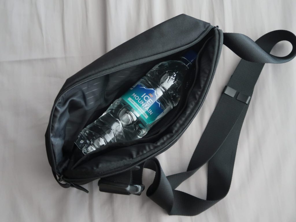 Tomtoc Urban Sling Bag with water bottle